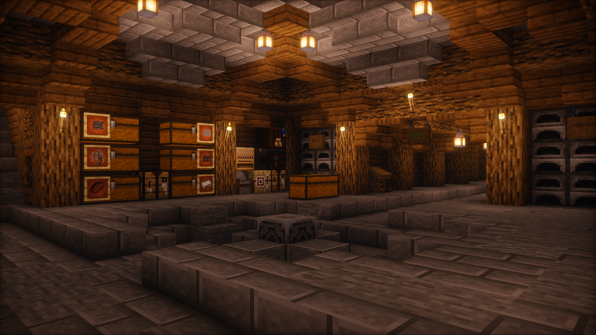 Une construction de joueur sur le PurpleSMP